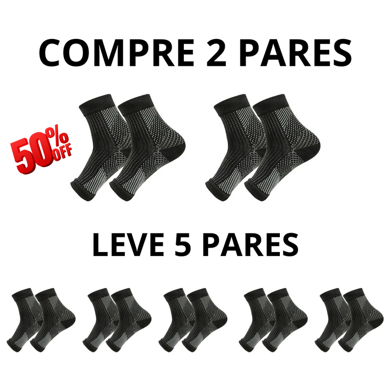 Meias de Tratamento Para os Pés - AlívioMax [Compre 1 Leve 2 Pares]