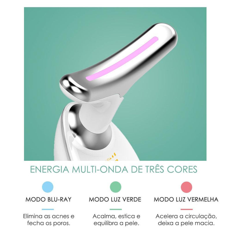 Aparelho Facial Trata e Previne Rugas, Papadas - Fototerapia Anti Envelhecimento - Point Promocional